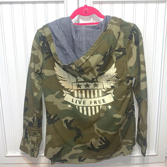Long Sleeve Graphic Army Jacket - Picture 3 of 5